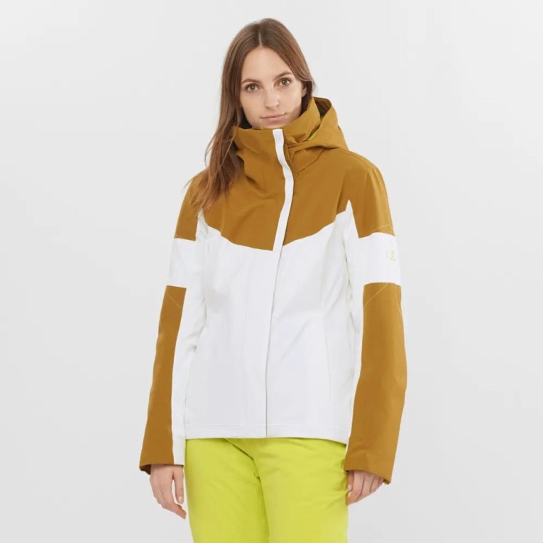 Chaquetas Aislantes Salomon Speed Mujer Blancos Marrom | MX EWZL571